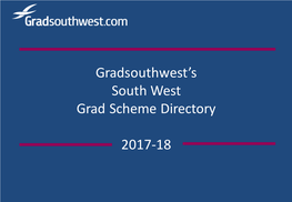 Gradsouthwest's South West Grad Scheme Directory 2017-18