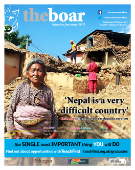 'Nepal Is a Very Difficult Country'