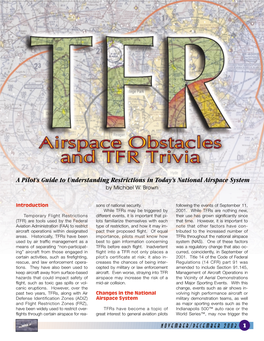 TFR : a Pilot's Guide to Understanding Restrictions in Today's National Airspace System