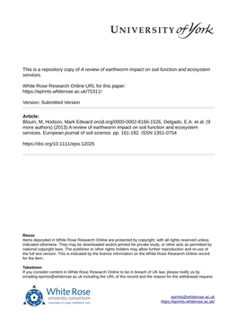 A Review of Earthworm Impact on Soil Function and Ecosystem Services