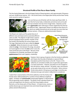 Structural Profile of the Pea Or Bean Family