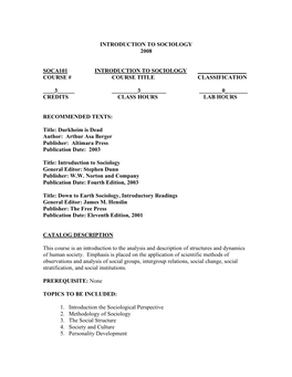 Course # Course Title Classification ___3