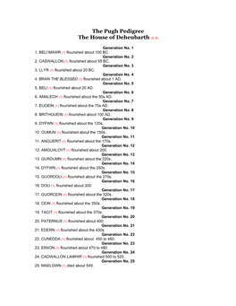 The Pugh Pedigree the House of Deheubarth (5