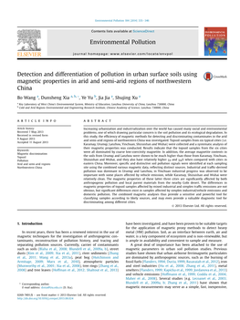 Detection and Differentiation of Pollution in Urban Surface Soils Using Magnetic Properties in Arid and Semi-Arid Regions of Northwestern China