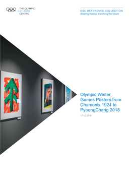 Olympic Winter Games Posters from Chamonix 1924 to Pyeongchang 2018 17.12.2018