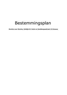 Bestemmingsplan