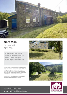 Nant Villa Nr Llanrwst £235,000