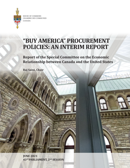 “Buy America” Procurement Policies: an Interim Report