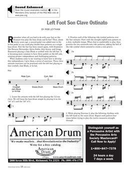 Left Foot Son Clave Ostinato