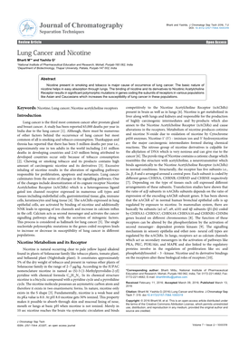 Lung Cancer and Nicotine