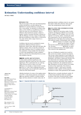 Estimation: Understanding Confidence Interval S