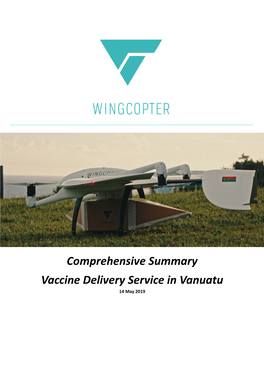 Comprehensive Summary Vaccine Delivery Service in Vanuatu 14 May 2019