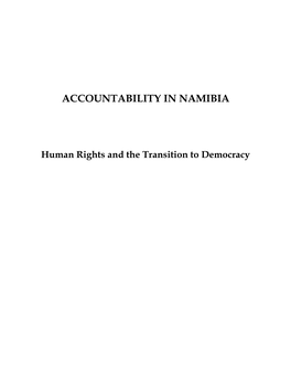 Accountability in Namibia