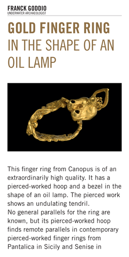 Gold Finger Ring in the Shape of an Oil Lamp