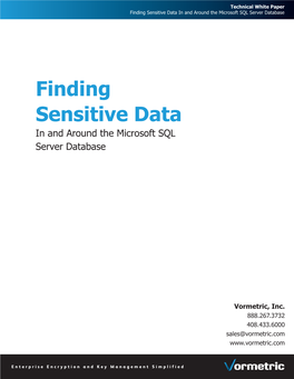 Finding Sensitive Data in and Around Microsoft SQL Server