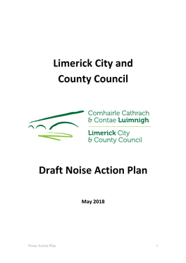 Limerick City and County Council Draft Noise Action Plan