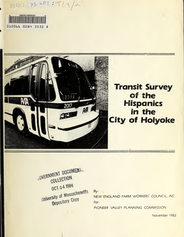 Transit Survey of Hispanics in the City of Holyoke