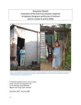 Evaluation Report Evaluation of the Red Cross Disaster Response to Typhoon Xangsane and Durian in Vietnam (Storm Number 6 and 9, 2006)