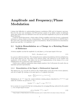 Amplitude and Frequency/Phase Modulation