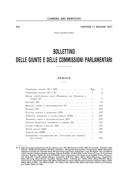 Bollettino Delle Giunte E Delle Commissioni Parlamentari