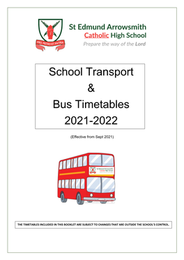 School Transport & Bus Timetables 2021-2022