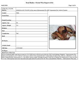 Dead Bodies - Period Wise Report (CIS) 06/02/2020 Page 1 of 34