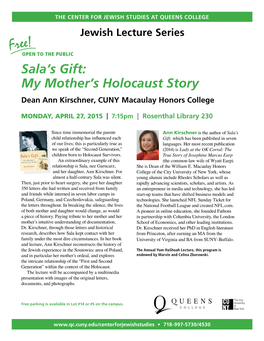 Sala's Gift: My Mother's Holocaust Story