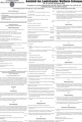 Amtsblatt Des Landratsamtes Weilheim-Schongau Nr