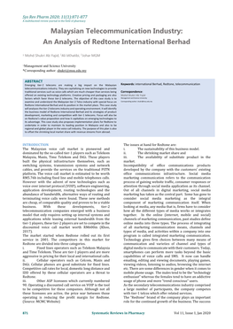 An Analysis of Redtone International Berhad