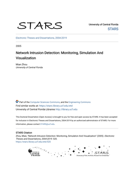 Network Intrusion Detection: Monitoring, Simulation and Visualization