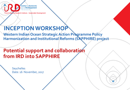 Présentation IRD Inception Workshop