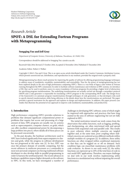 SPOT: a DSL for Extending Fortran Programs with Metaprogramming