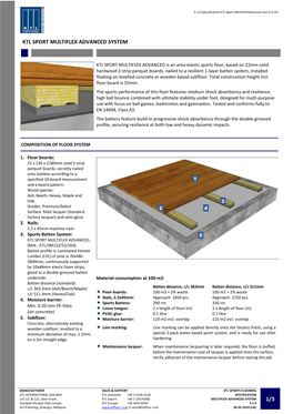 E.2.0 Specification KTL MULTIFLEX ADVANCED