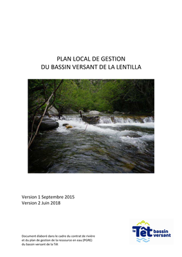 Plan Local De Gestion De La Lentilla