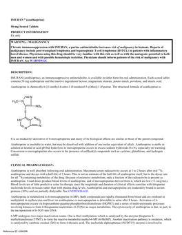 IMURAN ® (Azathioprine)