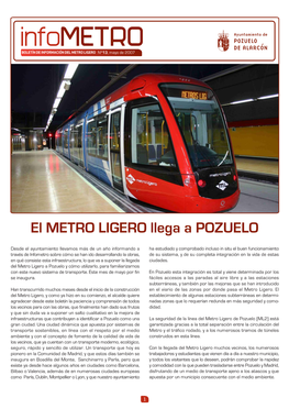 El METRO LIGERO Llega a POZUELO