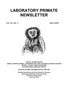 Laboratory Primate Newsletter