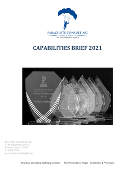 Capabilities Brief 2021