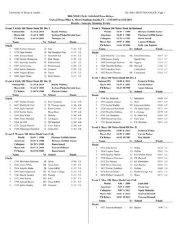 University of Texas at Austin Hy-Tek's MEET MANAGER Page 1 88Th NIKE Clyde Littlefield Texas Relays Univ.Of Texas-Mike A