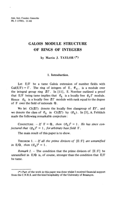 Galois Module Structure of Rings of Integers