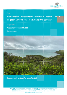 Biodiversity Assessment: Proposed Resort Lot 1 PS500866 Blowholes Road, Cape Bridgewater