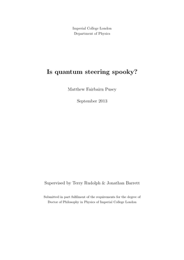 Is Quantum Steering Spooky?