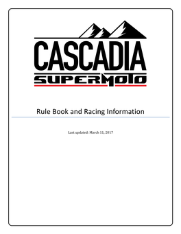 Rule Book and Racing Information