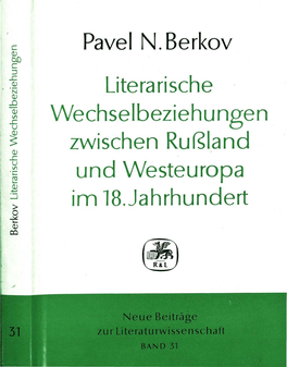 И Pavel N. Berkov • Wechselbeziehungen I Zwischen