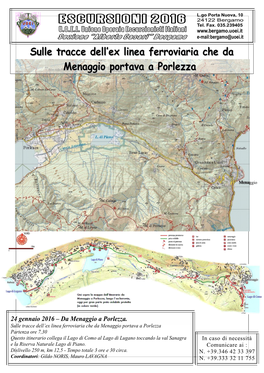 Sulle Tracce Dell'ex Linea Ferroviaria Che Da Menaggio Portava a Porlezza