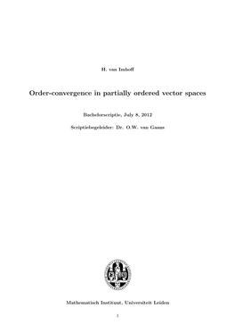 Order-Convergence in Partially Ordered Vector Spaces