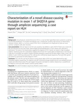 Characterization of a Novel Disease-Causing Mutation in Exon 1 of SH2D1A Gene Through Amplicon Sequencing: a Case Report On