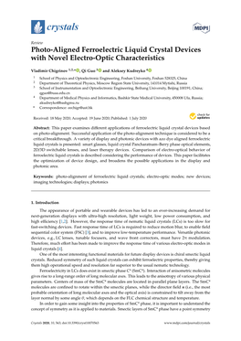 Photo-Aligned Ferroelectric Liquid Crystal Devices with Novel Electro-Optic Characteristics