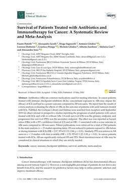 Survival of Patients Treated with Antibiotics and Immunotherapy for Cancer: a Systematic Review and Meta-Analysis