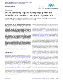 DGCR8 Deficiency Impairs Macrophage Growth and Unleashes